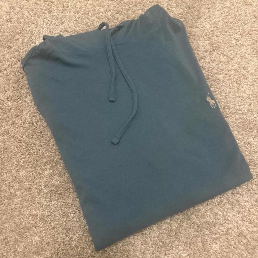 Polo Ralph Lauren Lightweight‎ Hoodie | Teal Blue | Medium